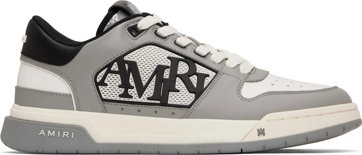 AMIRI White & Gray Classic Low Sneakers