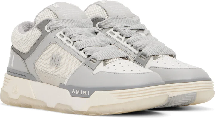 AMIRI White & Gray MA-1 Sneakers - Image 4