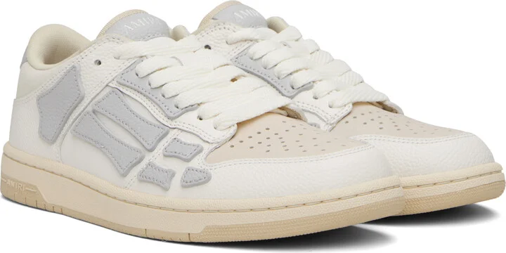 AMIRI White & Gray Skel Top Low Sneakers - Image 4
