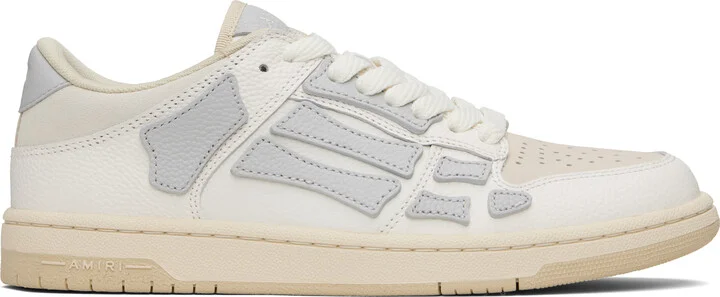 AMIRI White & Gray Skel Top Low Sneakers