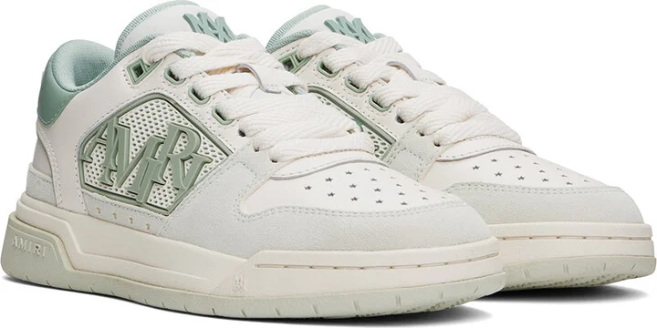 AMIRI White & Green Classic Low Sneakers - Image 4