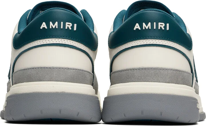 AMIRI White & Green Classic Low Sneakers - Image 2