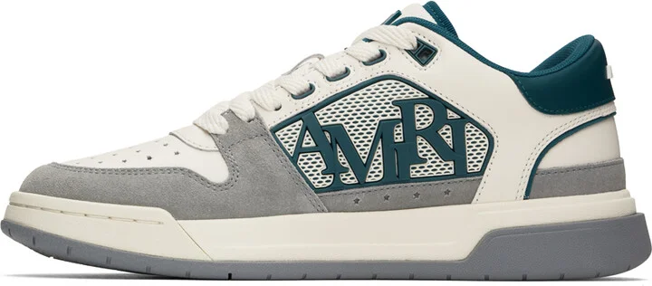 AMIRI White & Green Classic Low Sneakers - Image 3