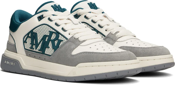 AMIRI White & Green Classic Low Sneakers - Image 4