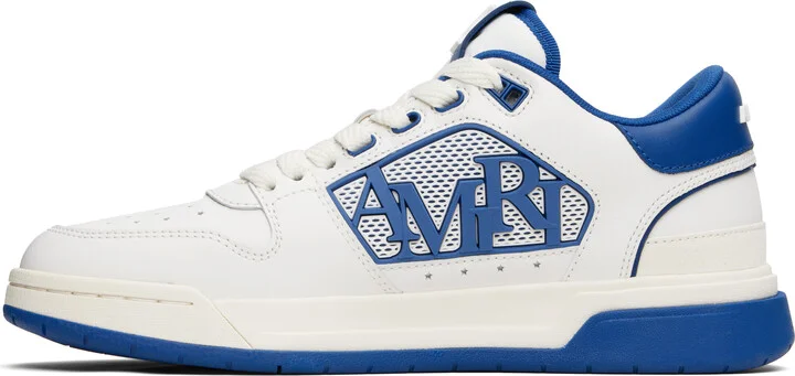 AMIRI White & Navy Classic Low Sneakers - Image 3