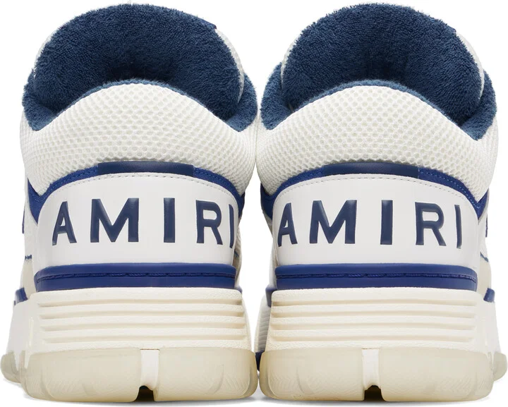 AMIRI White & Navy MA-1 Sneakers - Image 2