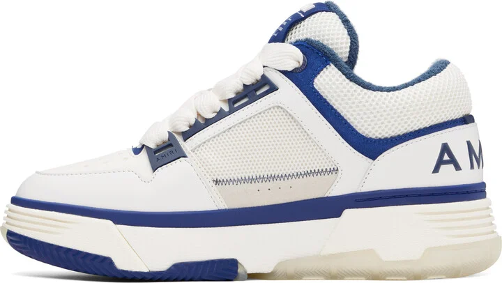 AMIRI White & Navy MA-1 Sneakers - Image 3
