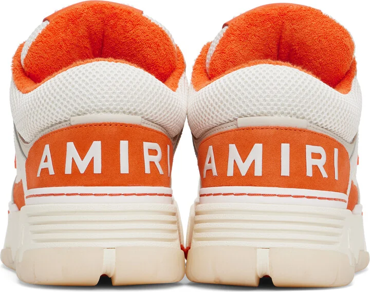 AMIRI White & Orange MA-1 Sneakers - Image 2
