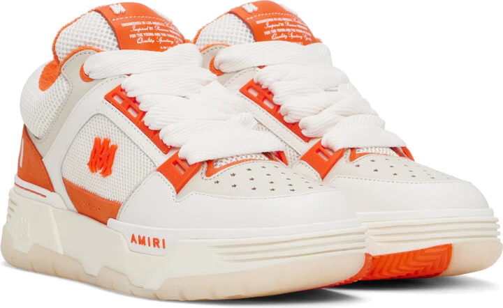 AMIRI White & Orange MA-1 Sneakers - Image 4