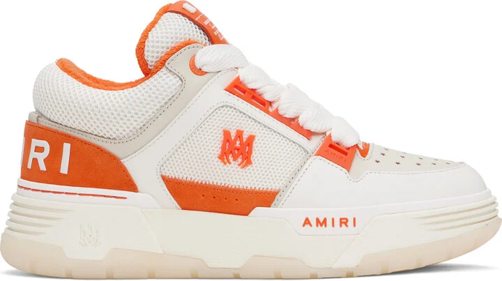 AMIRI White & Orange MA-1 Sneakers