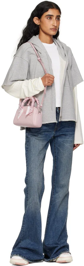 AMIRI White & Pink Bouclé MA-1 Sneakers - Image 5