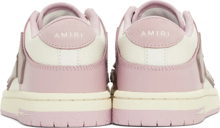 AMIRI White & Pink Skel Top Low Sneakers - Image 2