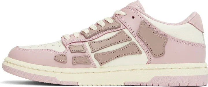 AMIRI White & Pink Skel Top Low Sneakers - Image 3