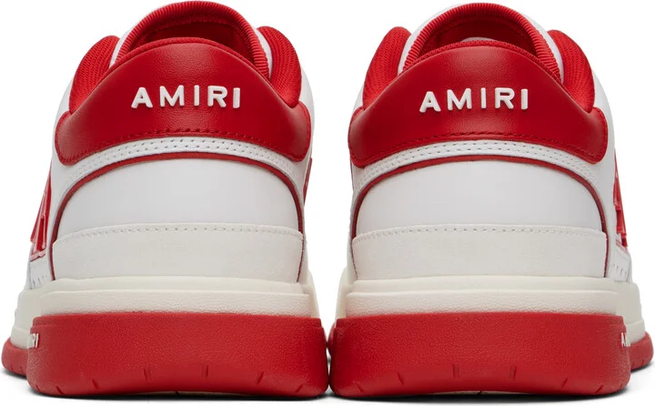 AMIRI White & Red Classic Low Sneakers - Image 2