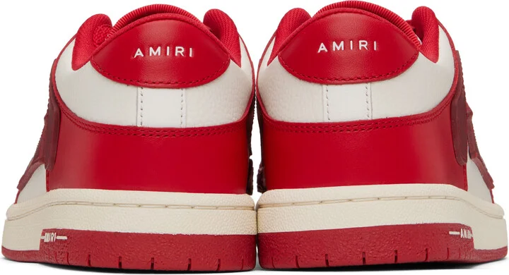 AMIRI White & Red Skel-Top Low Sneakers - Image 2