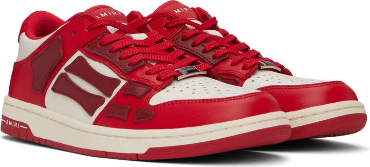 AMIRI White & Red Skel-Top Low Sneakers - Image 4