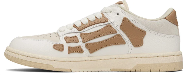 AMIRI White & Tan Skel Top Low Sneakers - Image 3
