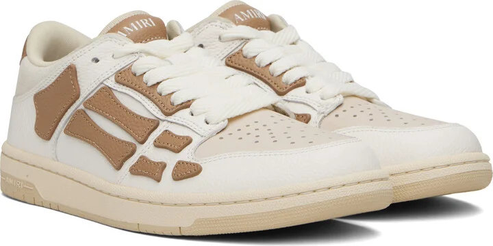 AMIRI White & Tan Skel Top Low Sneakers - Image 4
