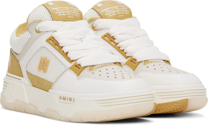 AMIRI White & Yellow MA-1 Sneakers - Image 4
