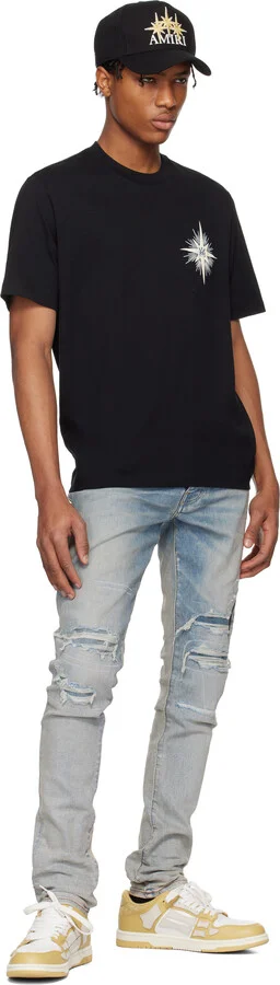 AMIRI Yellow Debossed MA Quad Skel Top Low Sneakers - Image 5