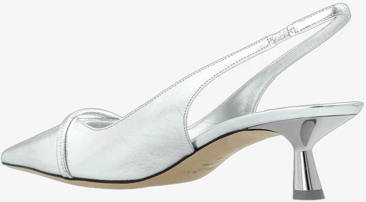 Amita 45 Metallic Leather Slingback Pumps - Image 2