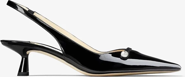 Amita 45 Pointed Pumps in Patent Leather