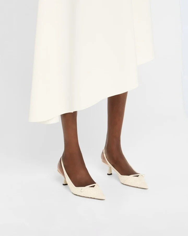 Amita 45 Raffia Slingback Pumps - Image 5