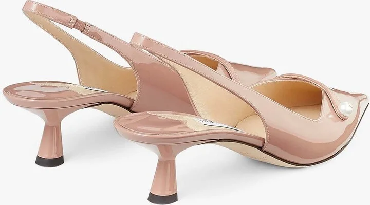 Amita 45 Slingback Pumps in Patent and Nappa Leather - Image 2