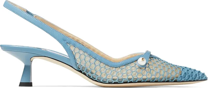 Amita 45mm fishnet pumps