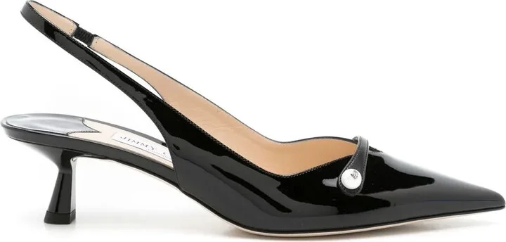 Amita 65mm leather pumps