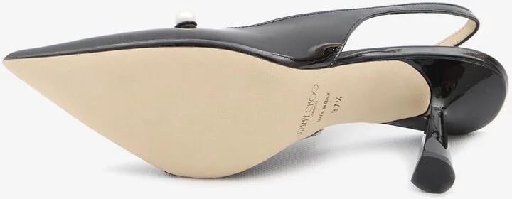Amita 85 Patent Leather Slingback Pumps - Image 3