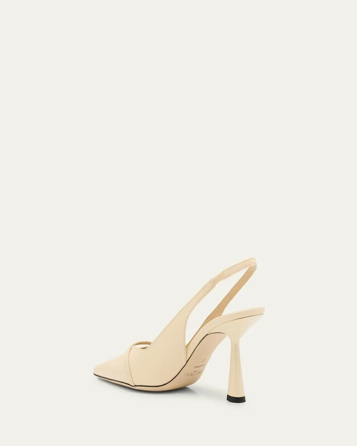 Amita 85 Patent Nappa Leather Slingback Pumps - Image 3