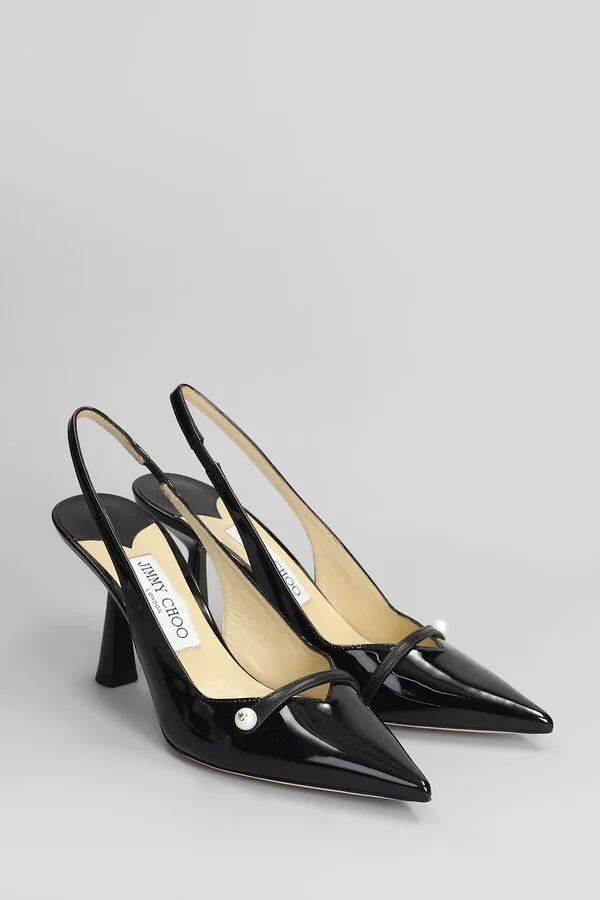 Amita 85 Pumps In Black Patent Leather - Image 2