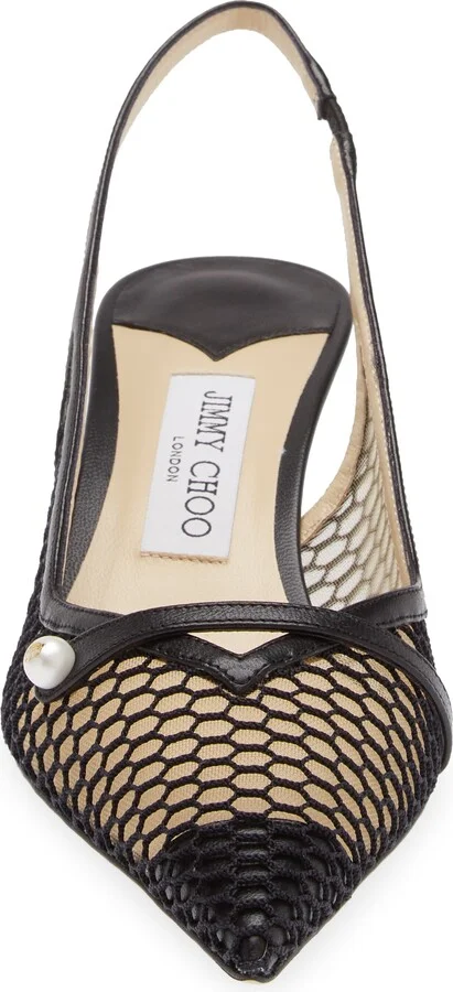 Amita Kitten Heel Pointed Toe Slingback Pump - Image 4