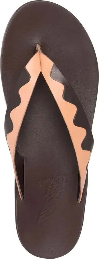 Ammos two-tone leather flip-flops - Image 4