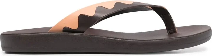 Ammos two-tone leather flip-flops