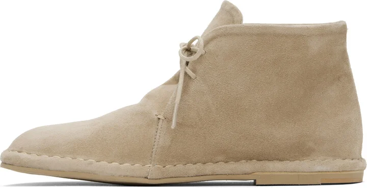 AMOMENTO Beige Suede Desert Boots - Image 3