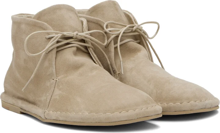 AMOMENTO Beige Suede Desert Boots - Image 4