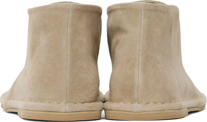 AMOMENTO Beige Suede Desert Boots - Image 2