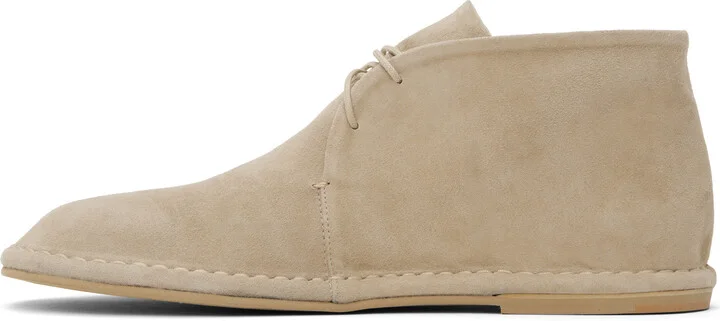 AMOMENTO Beige Suede Desert Boots - Image 3