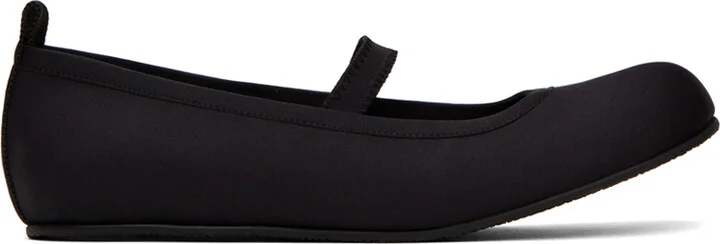 AMOMENTO Black Cutout Mary Jane Loafers