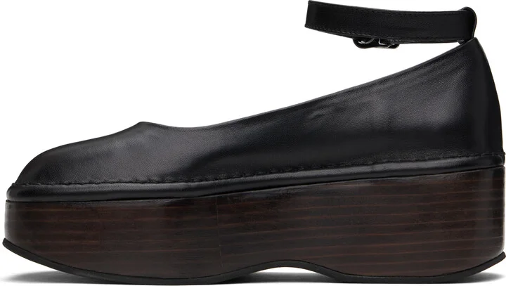 AMOMENTO Black Platform Flats - Image 3