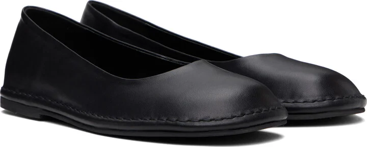 AMOMENTO Black Rounded Slip-On Loafers - Image 4