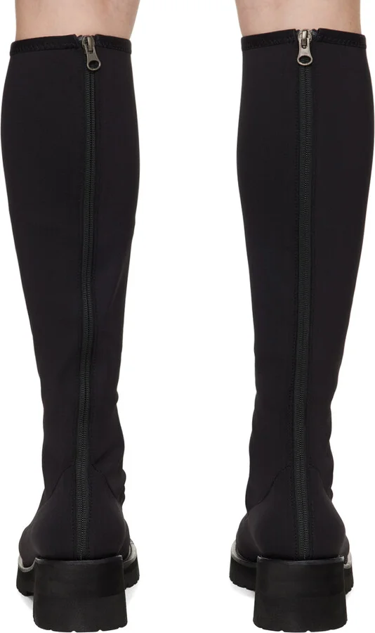 AMOMENTO Black Scuba Long Boots - Image 2