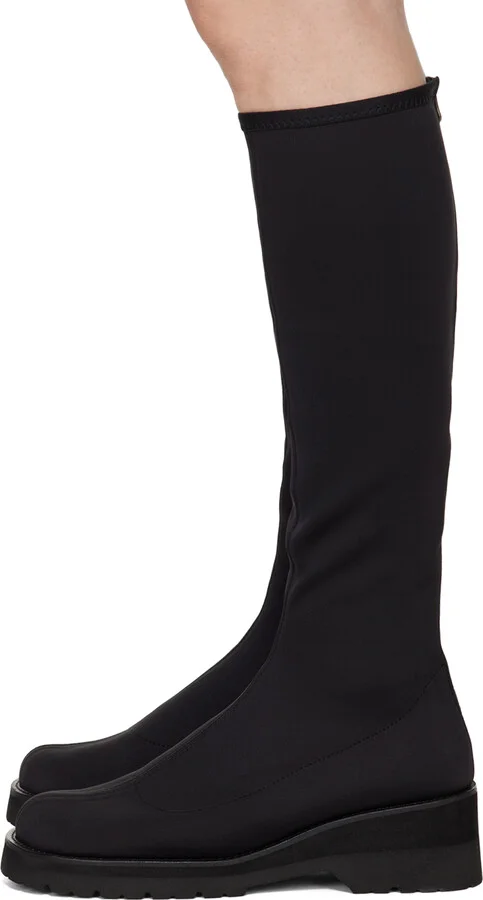 AMOMENTO Black Scuba Long Boots - Image 3