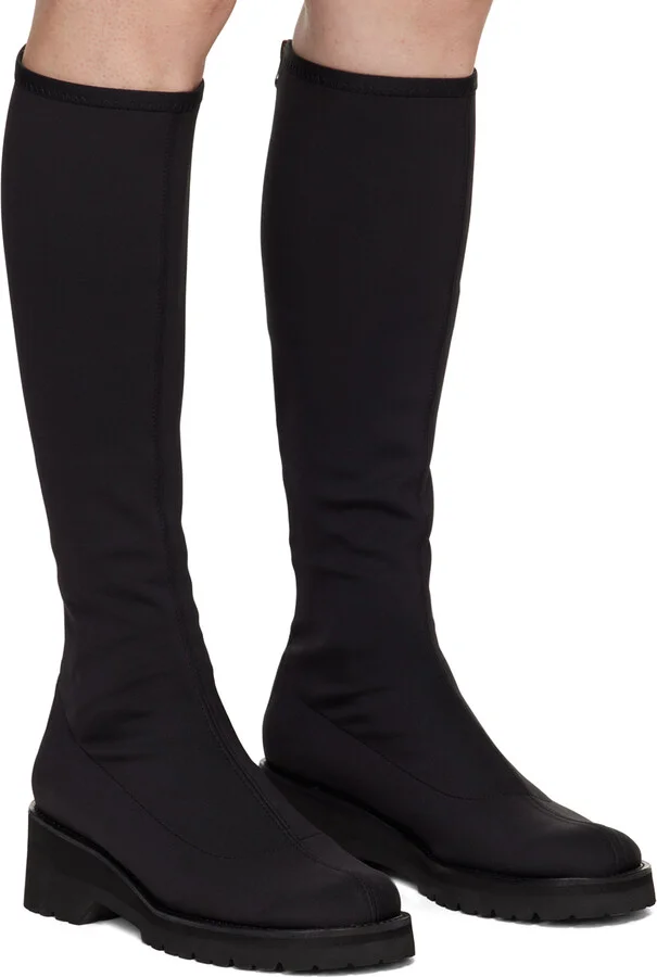 AMOMENTO Black Scuba Long Boots - Image 4