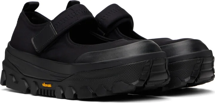 AMOMENTO Black Vibram Mary Jane Ballerina Flats - Image 4