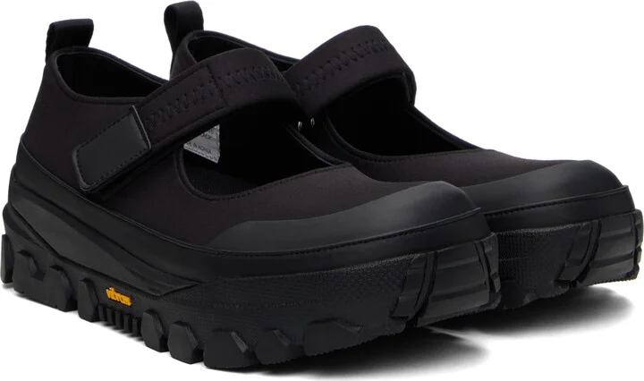 AMOMENTO Black Vibram Mary Jane Ballerina Flats - Image 4