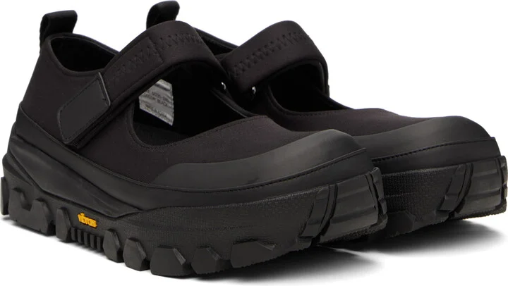 AMOMENTO Black Vibram Mary Jane Loafers - Image 4