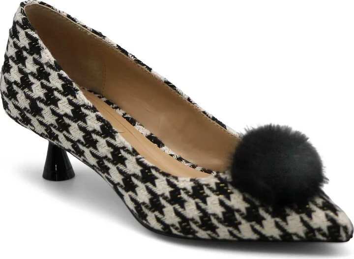 Amon Pointed Toe Kitten Heel Pump